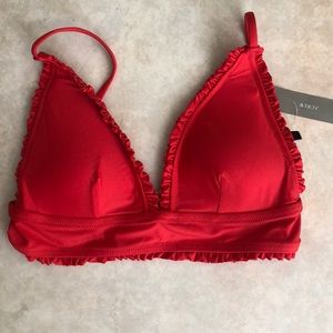 J crew ruffle bikini top